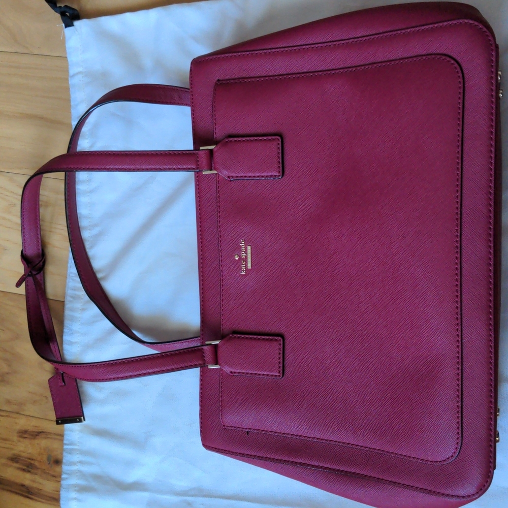 Kate Spade Magenta Pink Shoulder Bag Tote Purse (fits laptop)